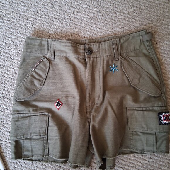 Denim & supply ralph lauren cotton native beaded design 26 shorts - Picture 1 of 1